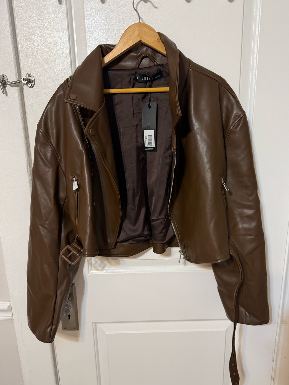 NWT Princess Polly Staten Island Leather Jacket (Lioness Brand)